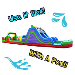 80 Foot Monster Dual Lane Rock Climb Wet/Dry Slide