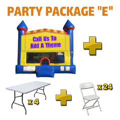 5-in-1 Bounce + 4 Tables + 24 Chairs
