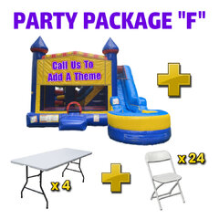 7-in-1 Bounce + 4 Tables + 24 Chairs